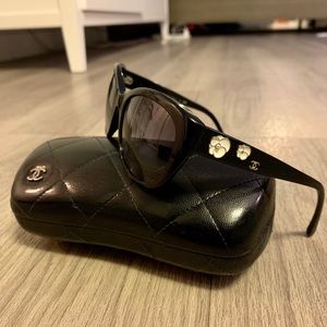 Chanel Cat Eye Sunglasses: Camellia Detailing
